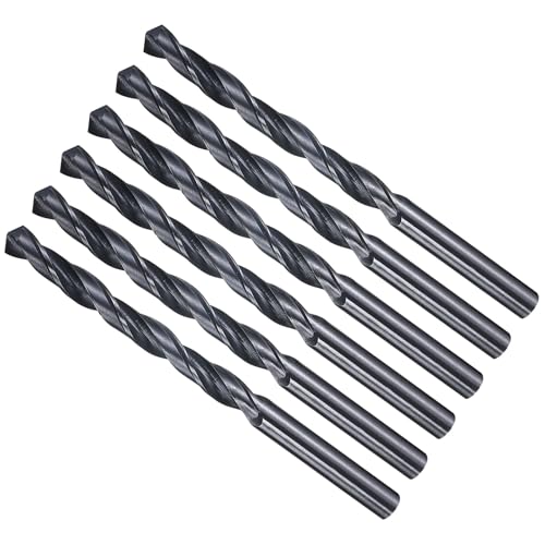 METALLIXITY Bohrer (8,9mm) 6Stk, 4241 HSS Spiralbohrer, Gerader 118° Stahlbohrer Titannitrid-Beschichtung für Holz Kunststoff Eisen Kupfer Aluminium Niedrig Weichmetall von METALLIXITY
