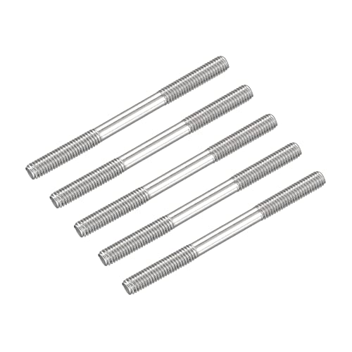 METALLIXITY Doppelseitige Stiftschrauben (M6-Gewinde, 70 mm Länge) 5 Stück, 304 Edelstahl-Schrauben mit Doppelgewinde – für die Hauswartung von METALLIXITY