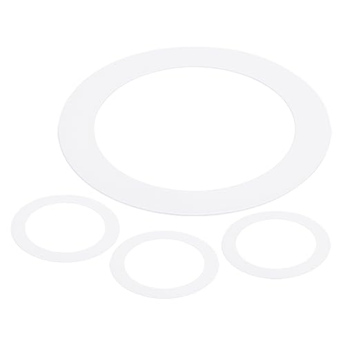 METALLIXITY Goof Ringe ID 4,25" x OD 6,69", 4 Stück Metall Goof Ringe Abdeckung für Einbaustrahler Decken- und Wandlampen Beleuchtung Downlight LED, Weiß von METALLIXITY