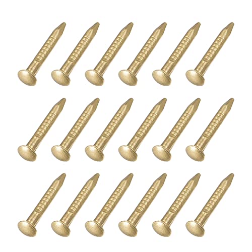 METALLIXITY Klein Nägel (1.2x10mm) 100Stk Messing Winzig Hardware Nägel - für Haushalt Holzbearbeitung Messing Ton von METALLIXITY