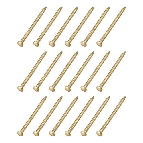 METALLIXITY Klein Nägel (1.2x20mm) 50Stk Messing Winzig Hardware Nägel - für Haushalt Holzbearbeitung Messing Ton von METALLIXITY