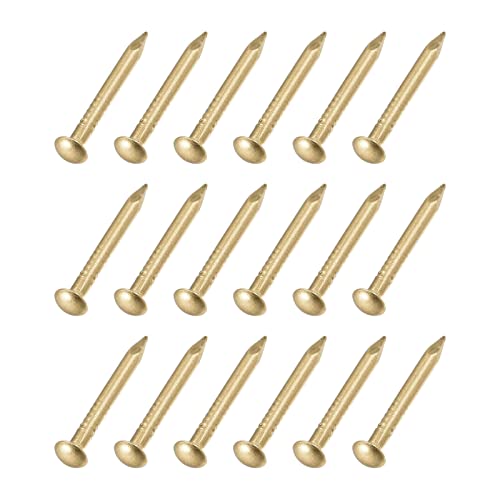 METALLIXITY Klein Nägel (2x20mm) 100Stk Messing Winzig Hardware Nägel - für Haushalt Holzbearbeitung Messing Ton von METALLIXITY