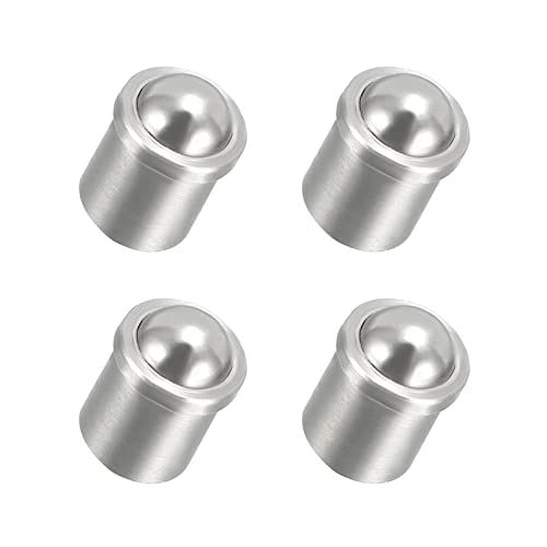 METALLIXITY Kugel Stößel Schranktür Schrank Schublade (8 x 9mm) 4Stk Kugel Schnappverschluss Einfänger - für Haus Küche Schaltschrank Schranktür Silberton von METALLIXITY