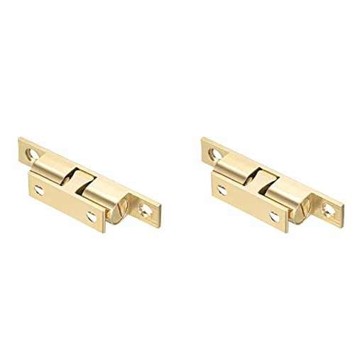 METALLIXITY Kugel Verschlüsse (70 x 12 x 15.8 mm) 2Stk Messing Doppelte Kugel Verschlüsse - für Zuhause Küche Schrank Schrank Tür Gold Ton von METALLIXITY