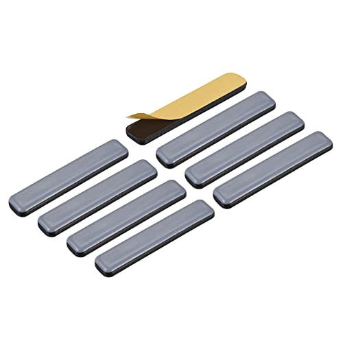 METALLIXITY PTFE-Möbelgleiter (75 x 15 mm), rechteckige, selbstklebende Bodenschutz-Pads – für Möbel, Teppiche, 8 Stück von METALLIXITY