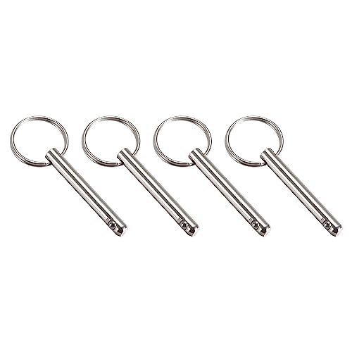 METALLIXITY Schnell Freigabe Pins (6mmx45mm) 4Stk Kohlenstoff Stahl Ziehen Pin - für Schiffbau Schiffsausrüstungen Boot Oben von METALLIXITY