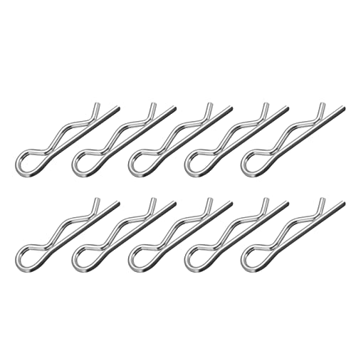 METALLIXITY Splitter Pins (1.8mm x 35mm) 100Stk Kohlenstoff Stahl R-Form Feder Clip Pins für Kupplung Pin Schloss Systeme Silber von METALLIXITY