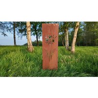 Kornblume Gartenstecker - Einfach Ins Beet Stecken Handgefertigt Ca. 120cm Groß von METALLKUNSTHANDWERK
