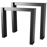 MetaloPro Tischbeine Etamin Lite Extreme – Schwarze Robuste Tischbeine Aus Stahl In Rechteckiger Form Mit Minimalistischem Industrial-Design Und Matt von METALOPRO