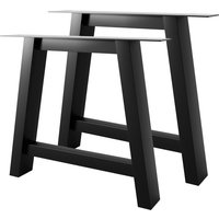 Metalopro - Tischbeine Thusia Lite Extreme a – Schwarze Robuste Tischbeine Aus Stahl In A-Form Mit Minimalistischem Industrial-Design Und Matt von METALOPRO
