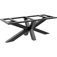 Tischbein Acamar Frame Extreme – Schwarzes Robustes Metallgestell In Spinnenform Für Ess-, Arbeits- Und Konferenztische In Modernen Innenräumen von METALOPRO