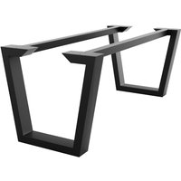Tischbein Atria Epox Extreme – Schwarzes Robustes Metallgestell In Trapezform Für Feste Ess- Und Arbeitstische In Modernen Innenräumen - 220x80x72cm von METALOPRO