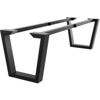 Tischbein Atria Epox Extreme – Schwarzes Robustes Metallgestell In Trapezform Für Feste Ess- Und Arbeitstische In Modernen Innenräumen - 260x80x72cm von METALOPRO