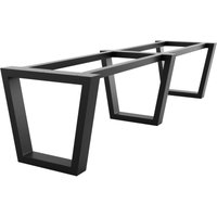Tischbein Atria Extreme Long – Lange Schwarze Metallkufen In Trapezform Im Schwerlast-Design Für Ess- Und Schreibtische In Wohn- Und Büroräumen von METALOPRO