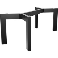 Tischbein Barax Extreme – Schwarzes Robustes Metallgestell Im Industrial-Stil Für Ess-, Arbeits- Und Konferenztische In Wohn- Und Büroräumen von METALOPRO