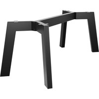 Tischbein Barax Special Extreme – Schwarzes Robustes Metallgestell Im Industrial-Stil Für Große, Stabile Ess- Und Arbeitstische - 190x80x72cm von METALOPRO