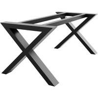 Tischbein Belaga Extreme – Schwarzes Robustes Metallgestell In X-Form Im Industrial-Stil Für Zuhause Und Büro Im Modernen Loft-Design - 220x80x72cm von METALOPRO