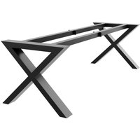 Tischbein Belaga Extreme – Schwarzes Robustes Metallgestell In X-Form Im Industrial-Stil Für Zuhause Und Büro Im Modernen Loft-Design - 280x80x72cm von METALOPRO