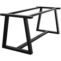 Tischbein Detroit – Schwarzes Metallbein In Trapezförmigem Minimalistischem Design Für Ess- Und Arbeitstische In Modernen Innenräumen - 130x70x72cm von METALOPRO