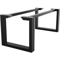 Tischbein Eta Epox Extreme – Schwarzes Robustes Metallgestell In Rechteckiger Form Für Feste Ess- Und Arbeitstische In Modernen Innenräumen von METALOPRO