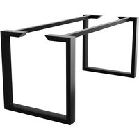 Tischbein Eta Epox – Schwarzes Metallgestell Im Minimalistischen Stil Für Ess- Und Arbeitstische In Modernen Innenräumen - 180x70x72cm - Metalopro von METALOPRO