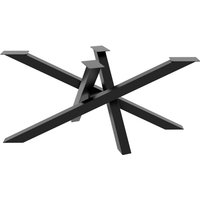 Tischbein Mikado – Moderne Schwarze Metallkonstruktion Mit Dynamischer Linienführung Im Design-Look Für Ess-, Konferenz- Und Bürotische - 160x70x72cm von METALOPRO