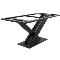 Tischbein Zaniah Frame – Schwarzes Metallgestell In X-Form Im Schwerlast-Design Für Moderne Ess-, Schreib- Und Couchtisch - 160x80x74cm - Metalopro von METALOPRO