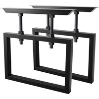 Metalopro - Tischbeine Eta Screw – Schwarze Metallbeine Mit Höhenverstellbarem System Für Arbeitstische Im Industrial-Stil, Ideal Für Büros Und von METALOPRO