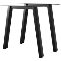 Metalopro - Tischbeine Thusia Lite – 2x Schwarze Metallkufen Im Minimalistischen Industrial-Stil, Ideal Für Ess-, Couch-, Schreib- Und von METALOPRO