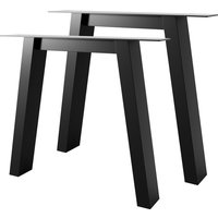 Metalopro - Tischbeine Thusia Lite Extreme – Schwarze Robuste Tischbeine Aus Stahl In A-Form Mit Minimalistischem Industrial-Design Und Matt von METALOPRO