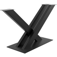 Tischbeine Zaniah – Schwarze Metallbeine In X-Form Im Industrial-Stil Für Ess-, Arbeits- Und Wohnzimmertische - Metalopro von METALOPRO