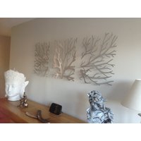 Metall Wand Kunst Baum Des Lebens Dekor 3D Skulptur 3 Stück Brunch Moderne 1200 Breite Platte Bürokunst Wohnzimmer Kunst Stahl Modernes Geschenk von METALOVELTD