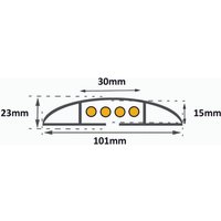 Metalworks - 758136975 Bodenkabelschutz CPB1025 101x23 5m von METALWORKS