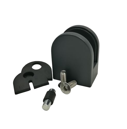 Glashalter verzinkt "PULVERBESCHICHTET" Ø 42,4 mm (50 x 40 mm) || Blech/Platte 2 mm || RAL 7016 Anthrazitgrau FEINSTRUKTUR von METALXACT