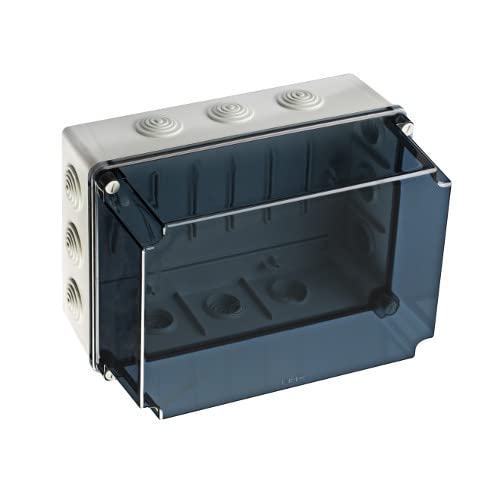 METEOBOX Elektrosysteme IP65 Aufputz Feuchtraum Abzweigkasten Verteilerkasten Abzweigdose Verteilerdose (328x239x188mm transparent) von METEOBOX Elektrosysteme
