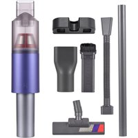Meterk - Auto-Staubsauger, 13 kPa, 120 w, Typ-C, kabelloser Handstaubsauger, Schnellladeanschluss, Heimstaubsauger, Lila, Grau Meterk - Auto-Staubsauger, 13 kPa, 120 w, Typ-C, kabelloser Handstaubsauger, Schnellladeanschluss, Heimstaubsauger, Lila, Grau von METERK