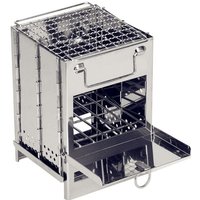 Holzofen Edelstahl Faltbarer Mini Holzkohlegrill Leichter Grill für Camping Garten Outdoor Picknick von METERK
