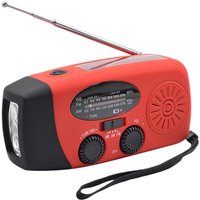 Notfallradio, Handkurbel, Solar-Wetterradio, 2000 mAh, am/fm, Notfall-Wetterradio, tragbare Powerbank mit Solaraufladung, Handkurbel und von METERK