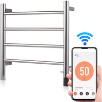 WiFi app 24V beheizter Handtuchhalter Smart Controller 45W Geringer Stromverbrauch ai Intelligentes Timing, Silber Europäischer Standard von METERK