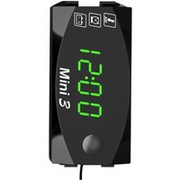 Motorrad DC 6V-30V 3 In 1 Digitale Zeituhr + Thermometer + Spannung Voltmeter IP67 Wasserdichte Tester Batterie Moniter Gauge für Auto Boot Marine von METERK
