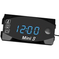 Motorrad DC 6V-30V 3 In 1 Digitale Zeituhr + Thermometer + Spannung Voltmeter IP67 Wasserdichte Tester Batterie Moniter Gauge für Auto Boot Marine von METERK