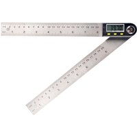 Multifunktionales digitales Winkellineal mit LCD-Anzeige, 360 °, elektronisches Goniometer, Winkelmesser, Messwerkzeug aus Edelstahl mit Halte- und von METERK
