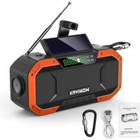 Notfall Sun Power Handkurbel Radio 5000mAh Power Bank Ladegerät Taschenlampe Outdoor Camping Survival Radio von METERK