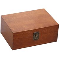 Rechteckige Holzkiste aus Massivholz, Retro-Holzkiste mit Schloss-Aufbewahrungsbox von METERK