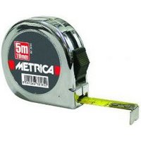 Metrica - Verchromtes Taschenbandmaß 5 m x 25 mm - 8196 von METRICA