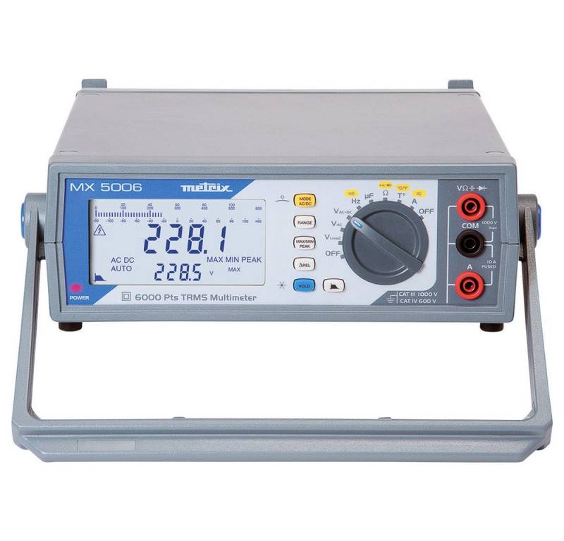METRIX Spannungsprüfer Metrix MX 5006 Tisch-Multimeter digital, analog CAT III 1000 V Anzei, (MX 5006) von METRIX