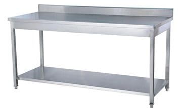 METRO Professional Arbeitstisch GWTS4127B, Edelstahl, 120 x 70 x 85 cm, Silber von METRO Professional