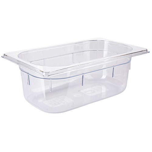 METRO Professional GN Container | Polycarbonat | 100 mm Höhe | Größe 1/4 | Gastronorm Behälter | transparent | spülmaschinenfest | mikrowellenfest | -40° bis 100°C von METRO Professional