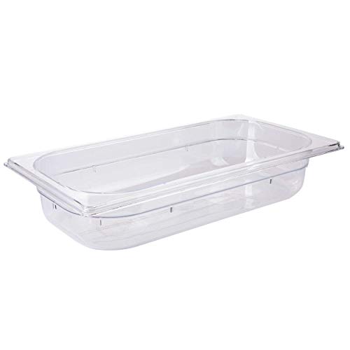METRO Professional GN Container | Polycarbonat | 65 mm Höhe | Größe 1/3 | Gastronorm Behälter | transparent | spülmaschinenfest | mikrowellenfest | -40° bis 100°C von METRO Professional