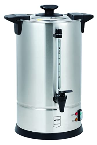 METRO Professional Kaffeemaschine GCM4007, 6.75 Liter, 45 Tassen, 950 W, mit Filter, Warmhaltefunktion, Überhitzungsschutz, Füllstandsanzeige, Kühle Außenwand, Deckelverschluss, silber von METRO Professional